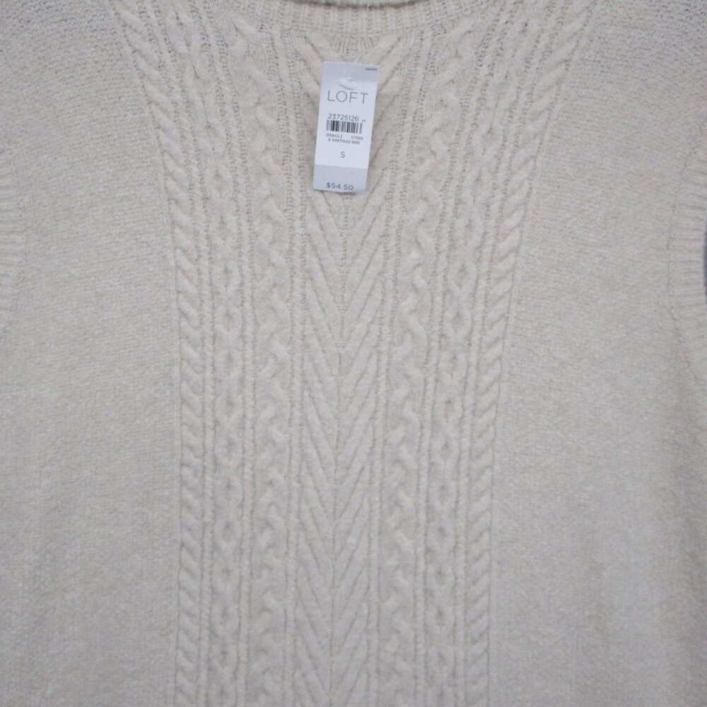 NWT Loft Sweater Vest Soft White Women Size | S - Picture 4 of 13